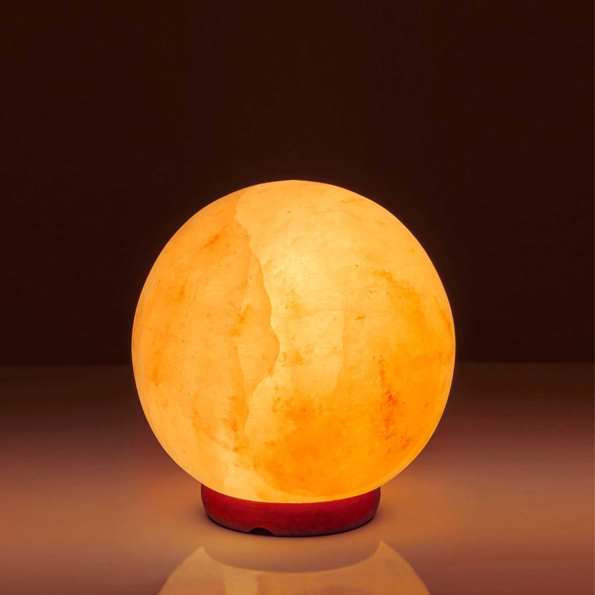 12V 12W 6.5" Ball Himalayan Pink Salt Lamp Carved Rock Crystal Light Bulb On/Off The Himalayan Salt Collective, Himalayan products, 6-5-inch-himalayan-pink-salt-lamp-ball-on-off-switch